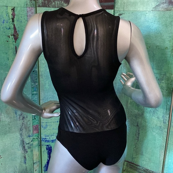 Haute Monde Black Lace Mesh Bodysuit - Picture 6 of 9